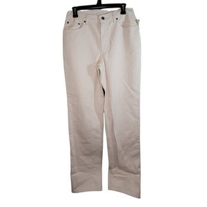 Jeanology Collection Off White Cream Jeans Straight Leg 6T